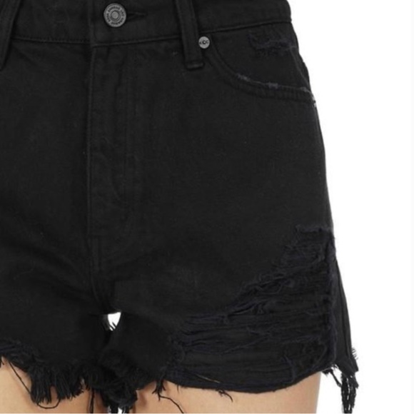 KanCan Pants - KanCan High Rise Distressed Frayed Raw Hem Shorts Black Destroyed High Waist NWT